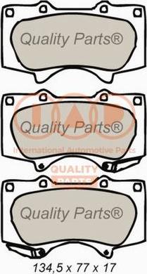 IAP QUALITY PARTS 704-12028 - Bremžu uzliku kompl., Disku bremzes www.autospares.lv