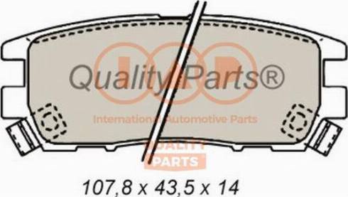 IAP QUALITY PARTS 704-12022X - Тормозные колодки, дисковые, комплект www.autospares.lv