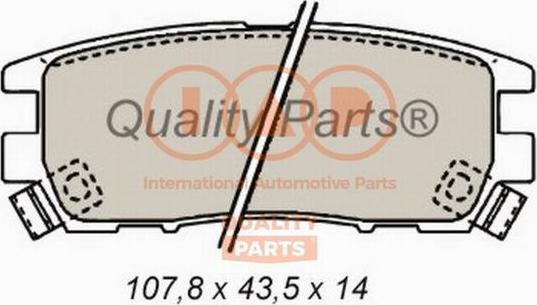 IAP QUALITY PARTS 704-12022 - Тормозные колодки, дисковые, комплект www.autospares.lv