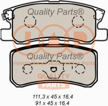 IAP QUALITY PARTS 704-12027X - Brake Pad Set, disc brake www.autospares.lv