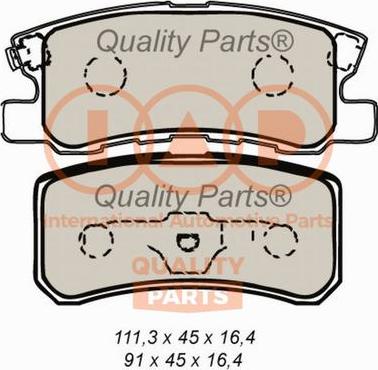 IAP QUALITY PARTS 704-12027 - Bremžu uzliku kompl., Disku bremzes autospares.lv