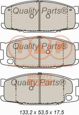 IAP QUALITY PARTS 704-12100 - Bremžu uzliku kompl., Disku bremzes www.autospares.lv