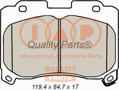 IAP QUALITY PARTS 704-17099 - Brake Pad Set, disc brake www.autospares.lv