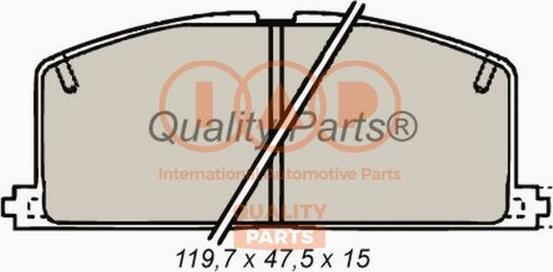 IAP QUALITY PARTS 704-17090 - Тормозные колодки, дисковые, комплект www.autospares.lv