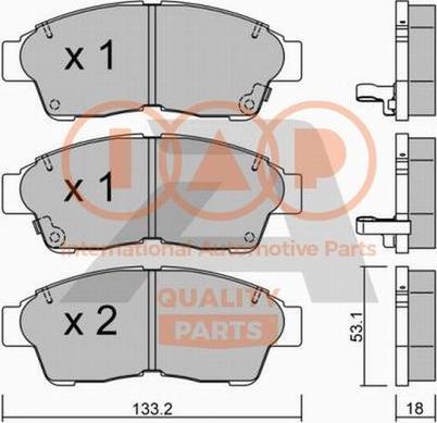 IAP QUALITY PARTS 704-17092P - Bremžu uzliku kompl., Disku bremzes www.autospares.lv