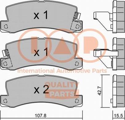 IAP QUALITY PARTS 704-17097P - Тормозные колодки, дисковые, комплект www.autospares.lv