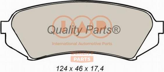 IAP QUALITY PARTS 704-17048 - Brake Pad Set, disc brake www.autospares.lv