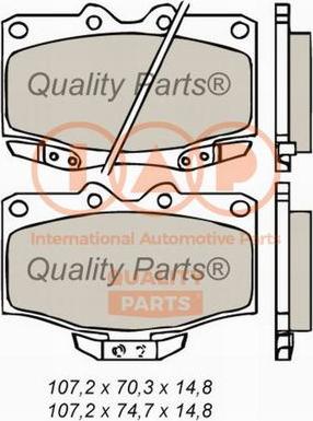 IAP QUALITY PARTS 704-17050X - Bremžu uzliku kompl., Disku bremzes www.autospares.lv