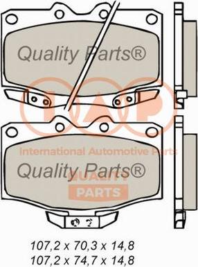 IAP QUALITY PARTS 704-17050 - Bremžu uzliku kompl., Disku bremzes www.autospares.lv