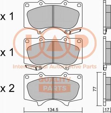 IAP QUALITY PARTS 704-17053P - Bremžu uzliku kompl., Disku bremzes www.autospares.lv