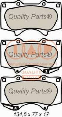 IAP QUALITY PARTS 704-17053X - Bremžu uzliku kompl., Disku bremzes www.autospares.lv