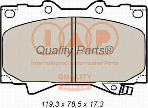 IAP QUALITY PARTS 704-17052X - Bremžu uzliku kompl., Disku bremzes www.autospares.lv