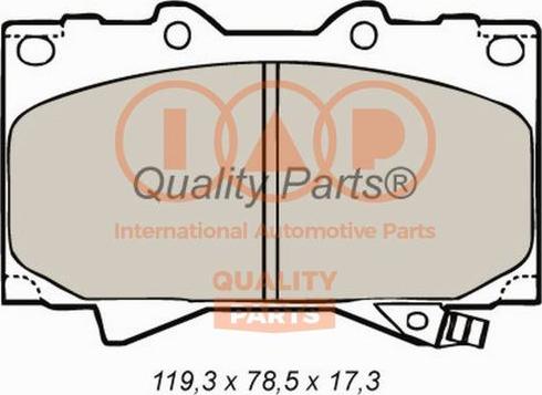 IAP QUALITY PARTS 704-17052 - Brake Pad Set, disc brake www.autospares.lv