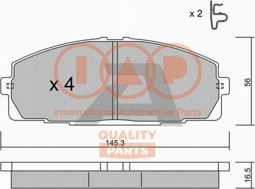 IAP QUALITY PARTS 704-17064P - Brake Pad Set, disc brake www.autospares.lv