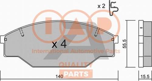 IAP QUALITY PARTS 704-17061P - Brake Pad Set, disc brake www.autospares.lv