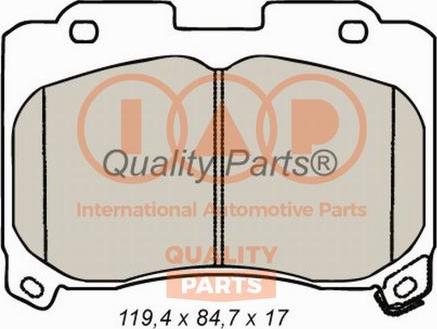 IAP QUALITY PARTS 704-17068 - Brake Pad Set, disc brake www.autospares.lv