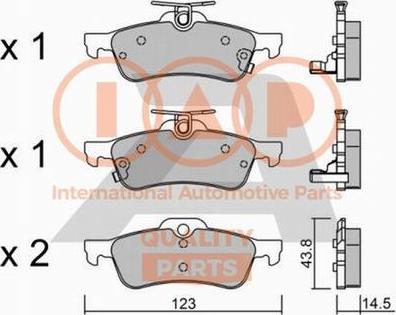 IAP QUALITY PARTS 704-17005P - Brake Pad Set, disc brake www.autospares.lv