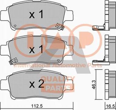 IAP QUALITY PARTS 704-17000P - Brake Pad Set, disc brake www.autospares.lv