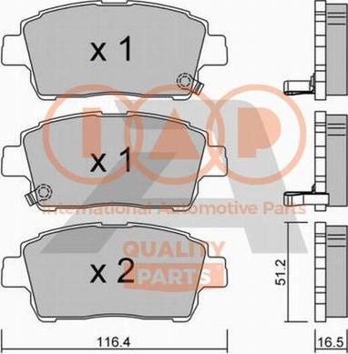 IAP QUALITY PARTS 704-17001P - Bremžu uzliku kompl., Disku bremzes autospares.lv