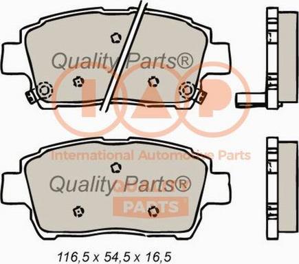 IAP QUALITY PARTS 704-17001X - Тормозные колодки, дисковые, комплект www.autospares.lv