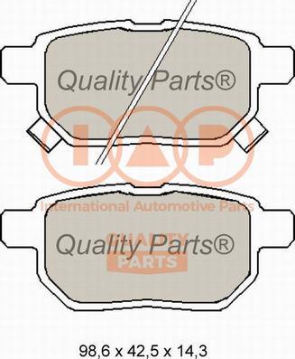 IAP QUALITY PARTS 704-17008X - Тормозные колодки, дисковые, комплект www.autospares.lv