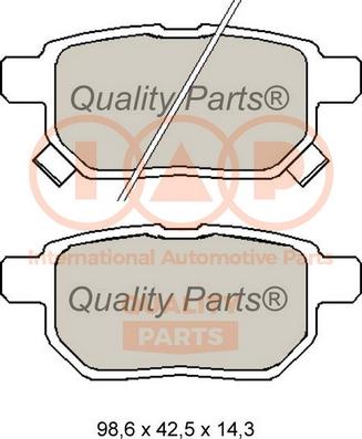 IAP QUALITY PARTS 704-17008 - Тормозные колодки, дисковые, комплект www.autospares.lv