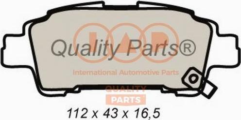 IAP QUALITY PARTS 704-17084 - Brake Pad Set, disc brake www.autospares.lv