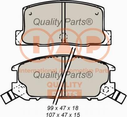 IAP QUALITY PARTS 704-17079X - Bremžu uzliku kompl., Disku bremzes www.autospares.lv