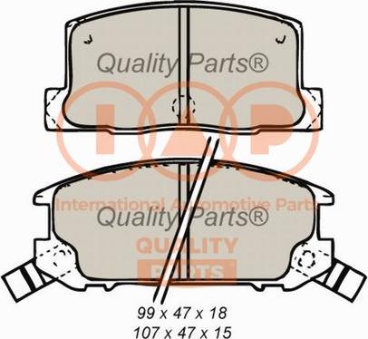 IAP QUALITY PARTS 704-17079 - Bremžu uzliku kompl., Disku bremzes www.autospares.lv