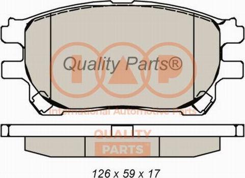 IAP QUALITY PARTS 704-17074X - Brake Pad Set, disc brake www.autospares.lv