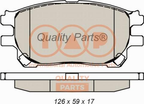 IAP QUALITY PARTS 704-17074 - Brake Pad Set, disc brake www.autospares.lv