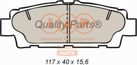 IAP QUALITY PARTS 704-17141X - Brake Pad Set, disc brake www.autospares.lv