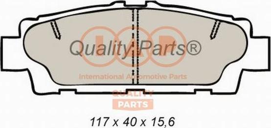 IAP QUALITY PARTS 704-17141 - Brake Pad Set, disc brake www.autospares.lv