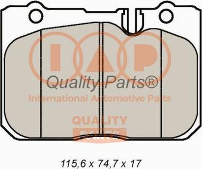 IAP QUALITY PARTS 704-17143X - Тормозные колодки, дисковые, комплект www.autospares.lv