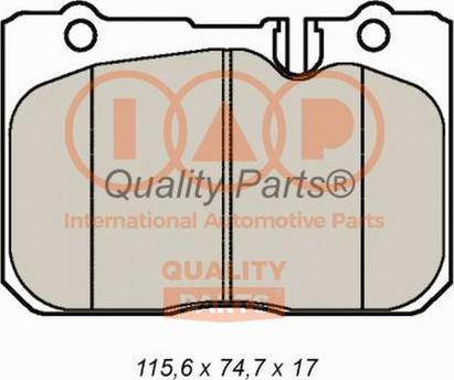 IAP QUALITY PARTS 704-17143 - Тормозные колодки, дисковые, комплект www.autospares.lv