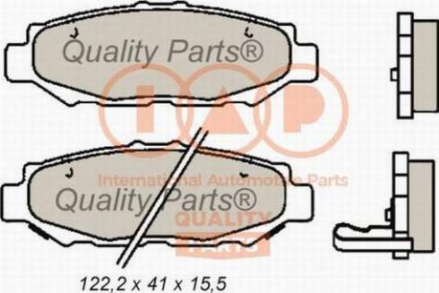 IAP QUALITY PARTS 704-17111X - Brake Pad Set, disc brake www.autospares.lv