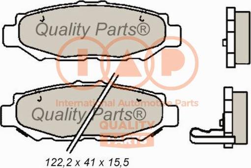 IAP QUALITY PARTS 704-17111 - Brake Pad Set, disc brake www.autospares.lv