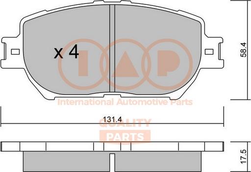 IAP QUALITY PARTS 704-17185 - Bremžu uzliku kompl., Disku bremzes www.autospares.lv