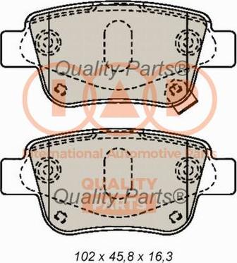 IAP QUALITY PARTS 704-17183 - Bremžu uzliku kompl., Disku bremzes autospares.lv