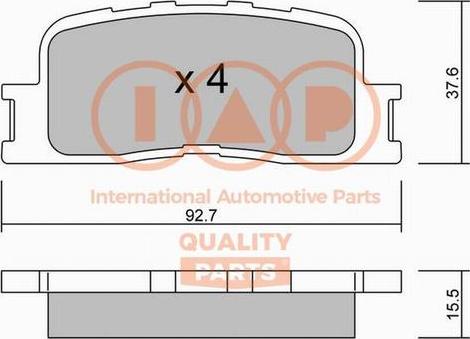 IAP QUALITY PARTS 704-17187X - Brake Pad Set, disc brake www.autospares.lv