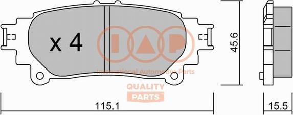 IAP QUALITY PARTS 704-17135P - Bremžu uzliku kompl., Disku bremzes autospares.lv