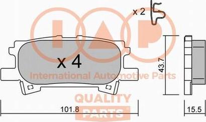 IAP QUALITY PARTS 704-17133P - Тормозные колодки, дисковые, комплект www.autospares.lv