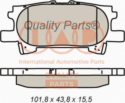 IAP QUALITY PARTS 704-17133X - Тормозные колодки, дисковые, комплект www.autospares.lv