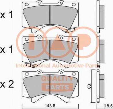 IAP QUALITY PARTS 704-17210P - Bremžu uzliku kompl., Disku bremzes www.autospares.lv