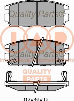 IAP QUALITY PARTS 704-20091 - Тормозные колодки, дисковые, комплект www.autospares.lv