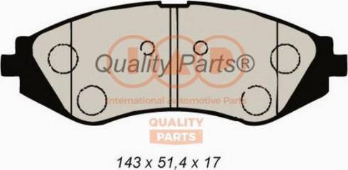 IAP QUALITY PARTS 704-20040X - Тормозные колодки, дисковые, комплект www.autospares.lv