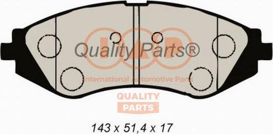 IAP QUALITY PARTS 704-20040 - Тормозные колодки, дисковые, комплект www.autospares.lv