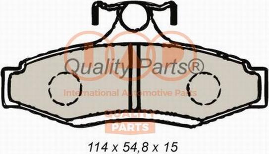 IAP QUALITY PARTS 704-20041 - Тормозные колодки, дисковые, комплект www.autospares.lv