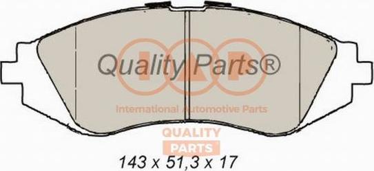 IAP QUALITY PARTS 704-20011 - Тормозные колодки, дисковые, комплект www.autospares.lv