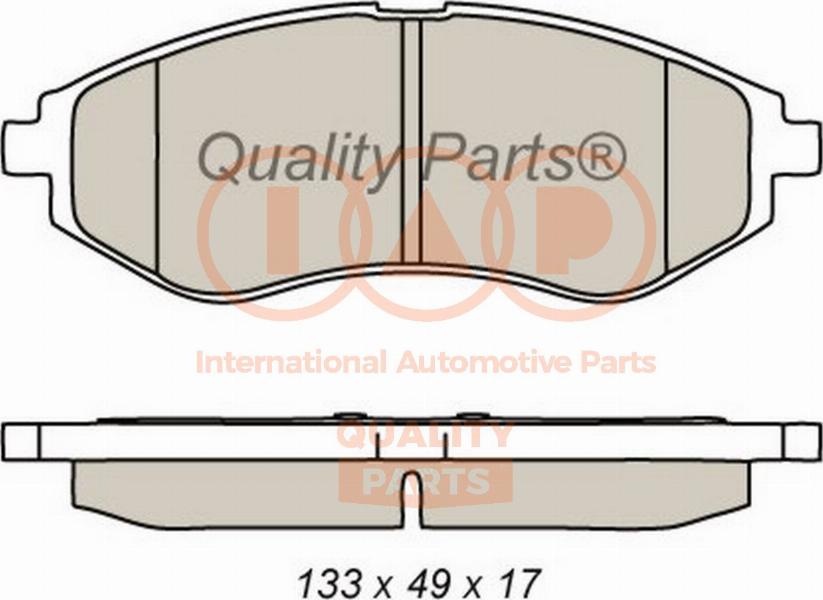 IAP QUALITY PARTS 704-20080G - Тормозные колодки, дисковые, комплект www.autospares.lv